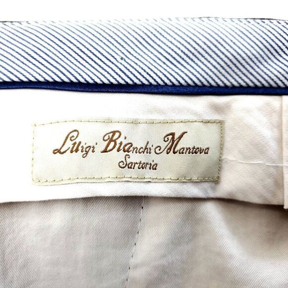 Luigi Bianchi Mantova Sartoria Dress Pants 40/26 Brown Flat Front Mid Rise - Picture 5 of 7